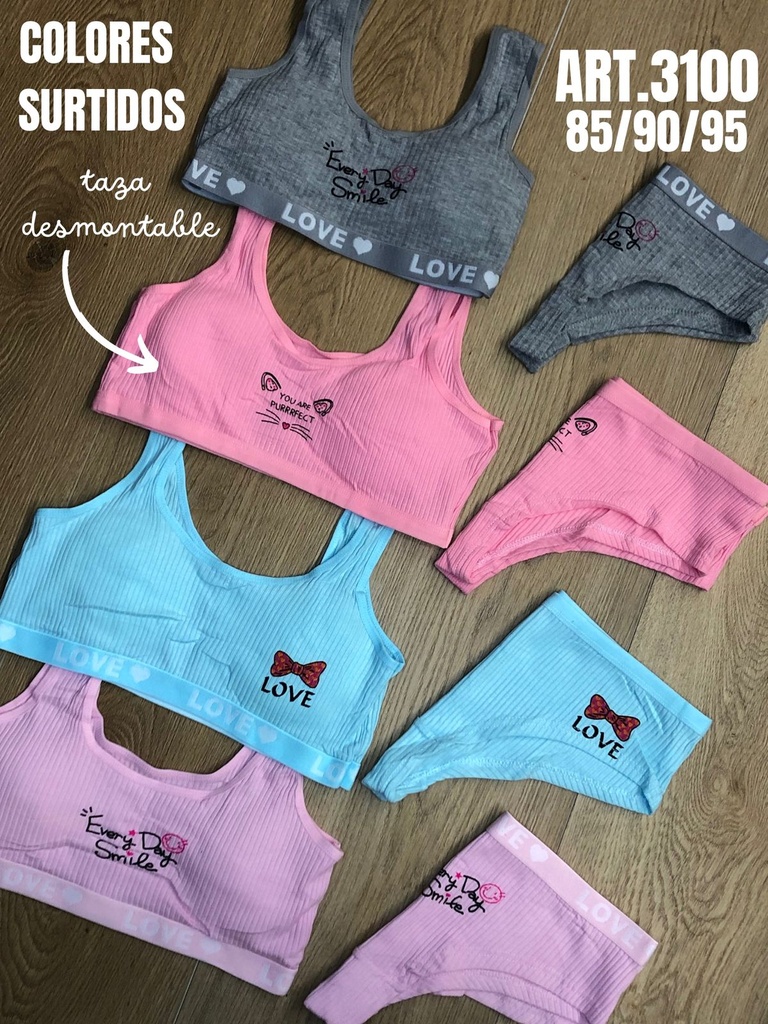 [MAR3100] CONJUNTO TEEN DEPORTIVO DE MORLEY (85, AMARILLO )