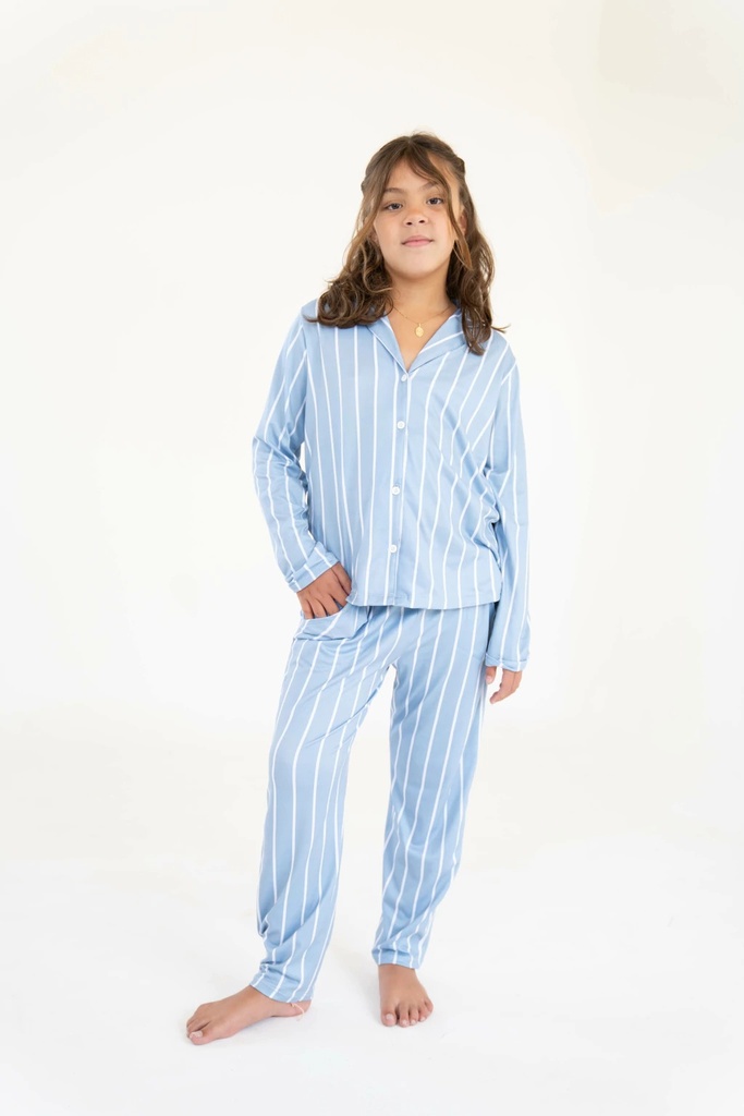 DESCUENTO 10% LIQUIDACION DE TEMPORADA!  INV. PIJAMA NENA ABOTONADO RAYADO