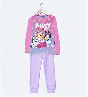 [DIS87709] DESCUENTO 10% LIQUIDACION DE TEMPORADA!  INV. PIJAMA DE ALGODÓN Y MODAL SUBLIMADO "BLUEY" (6, ROSA)