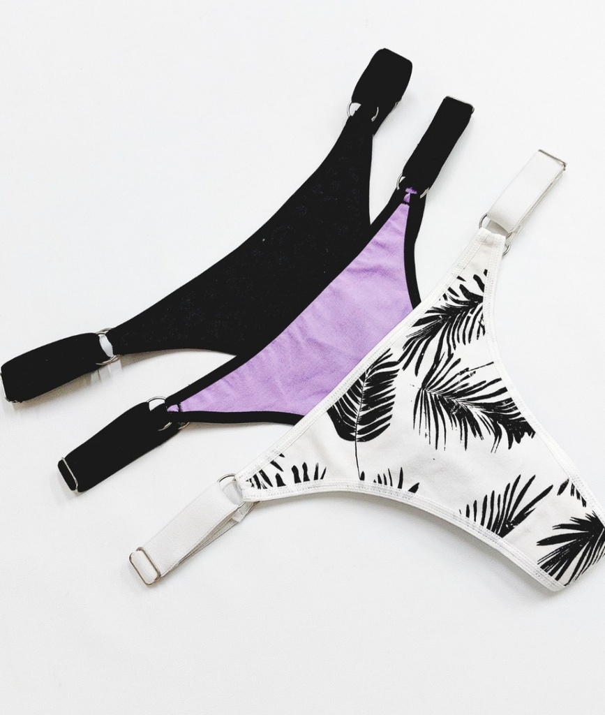 [VTG4481] PACK X3 COLALES REGULABLE DE ALGODON Y LYCRA CON ELASTICO ANCHO