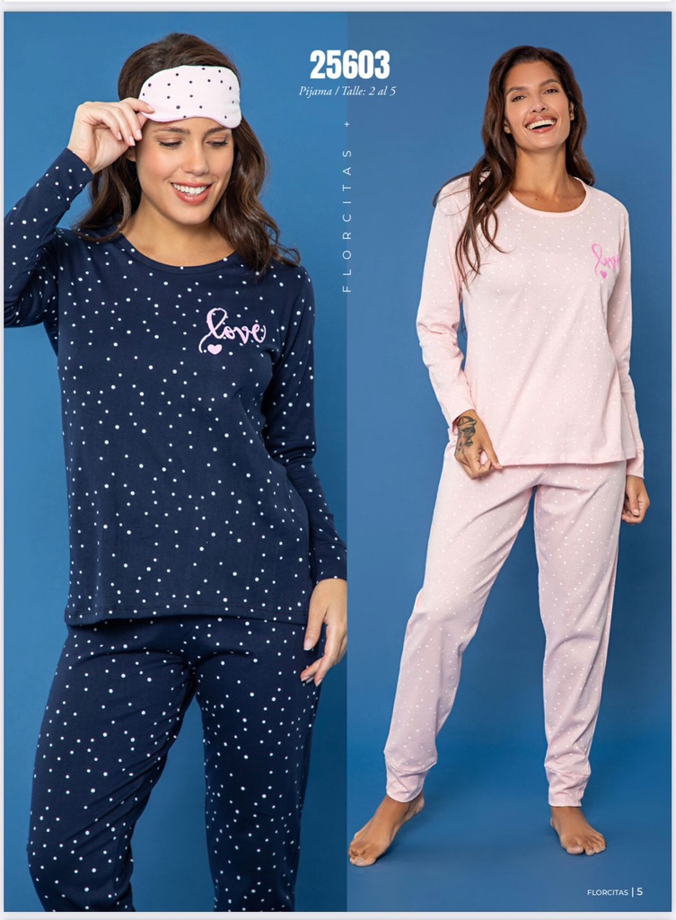 [BIANF25603] DESCUENTO 10% LIQUIDACION DE TEMPORADA!  INV. PIJAMA MUJER ESTAMPADO LUNARES (2, ROSA)