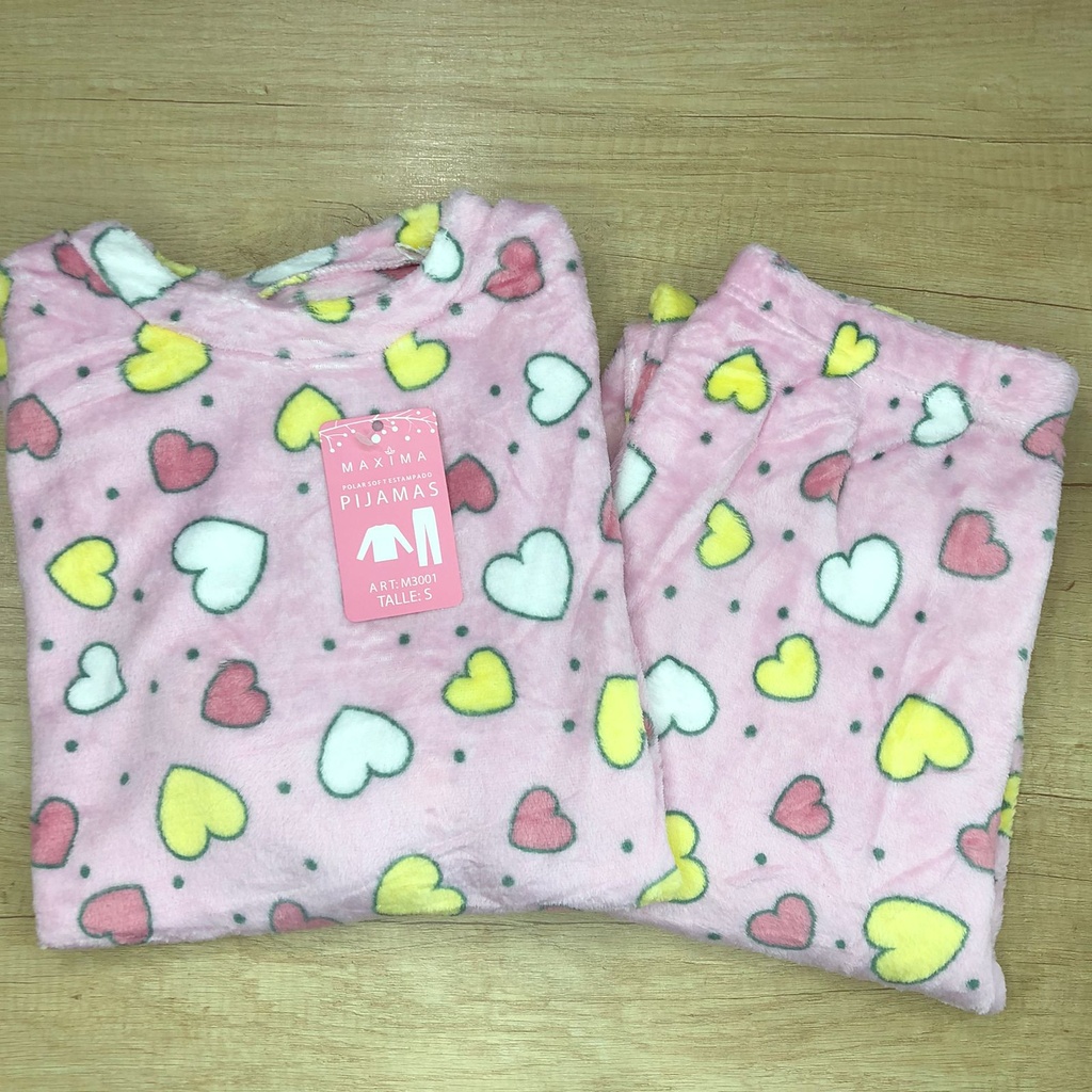 [MXM3001] DESCUENTO 10% LIQUIDACION DE TEMPORADA!  INV. PIJAMA DAMA ESTAMPADO POLAR SOFT (S)