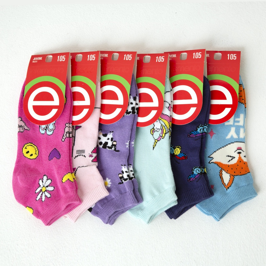 [ELE105] SOQUETE JUVENIL (4, ESTAMPADO)