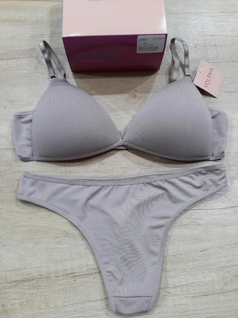 [VOL1003] OFERTON! - CONJUNTO TRIANGULO SOFT CON COLALES MICRO. LISO (85, NEGRO)