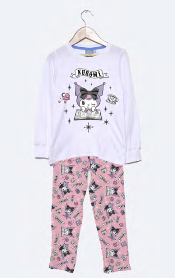 [DIS84605] DESCUENTO 10% LIQUIDACION DE TEMPORADA!  INV. PIJAMA DE ALGODÓN Y MODAL SUBLIMADO "KUROMI" (4, BLANCO)