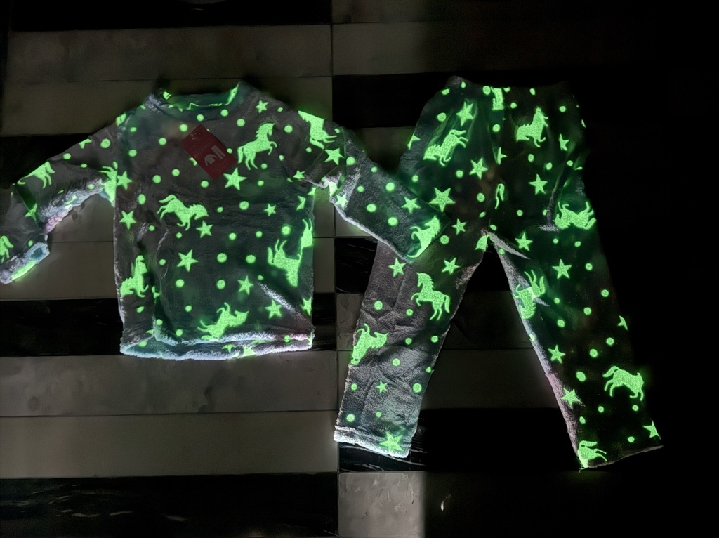[MXM3002] DESCUENTO 10% LIQUIDACION DE TEMPORADA! INV. PIJAMA DAMA POLAR SOFT LUMINOSO brilla en la oscuridad (S)
