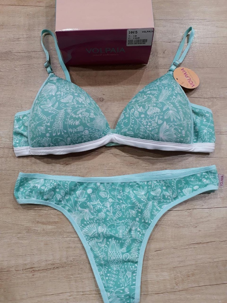 [VOL1005] OFERTON! - CONJUNTO TRIANGULO SOFT CON COLALES MICRO. ESTAMPADO (85, BLANCO)