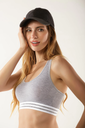 TOP DE ALGODON Y LYCRA REFORZADO CON ELASTICO DE LUREX