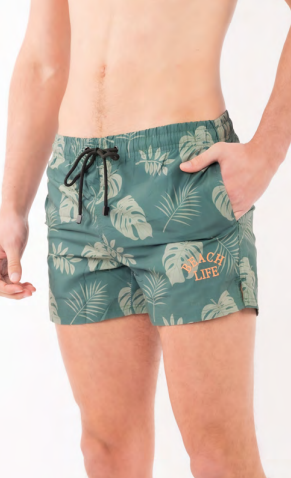 [POS1726] VER. PREMIUM SHORT DE BAÑO ESTAMPADO (S, MARINO)