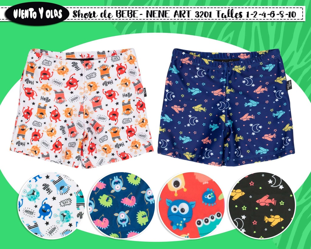 [VYO3201] MALLA SHORT BEBÉ Y NENE ESTAMPADO  (1)