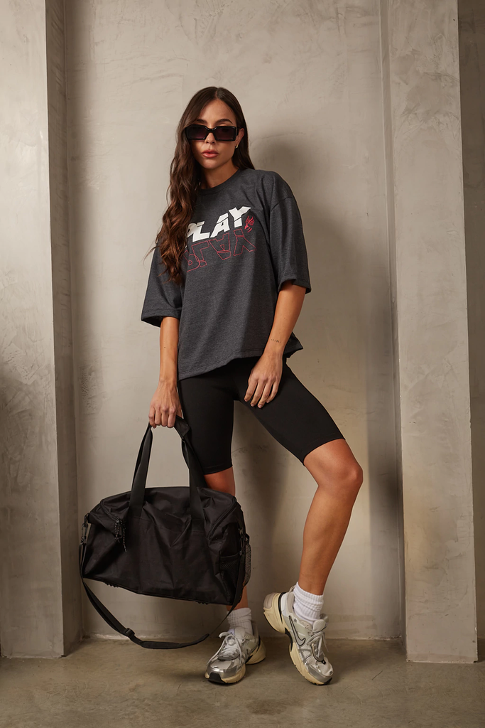 [SHE5240] VER. REMERON DE JERSEY CON ESTAMPA "PLAY" (1, GRIS)