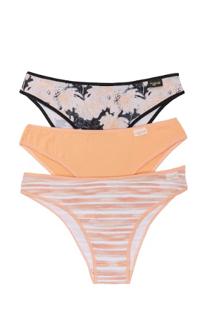 [FRA5005] PACK X3 VEDETINA DE ALGODÓN Y LYCRA ESTAMPADA "DURAZNO"