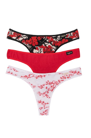 [FRA5007/E] PACK X3 COLALES ESPECIAL DE ALGODÓN Y LYCRA ESTAMPADA