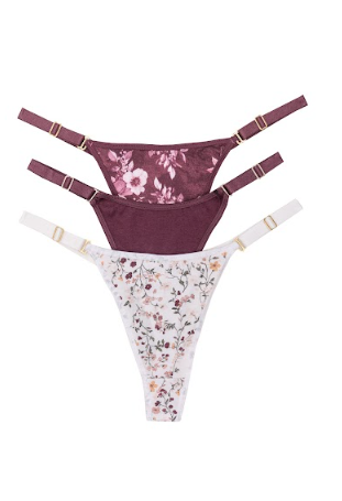[FRA5011] PACK 3 TANGA REGULABLE DE ALGODÓN Y LYCRA ESTAMPADA "LIBERTY"