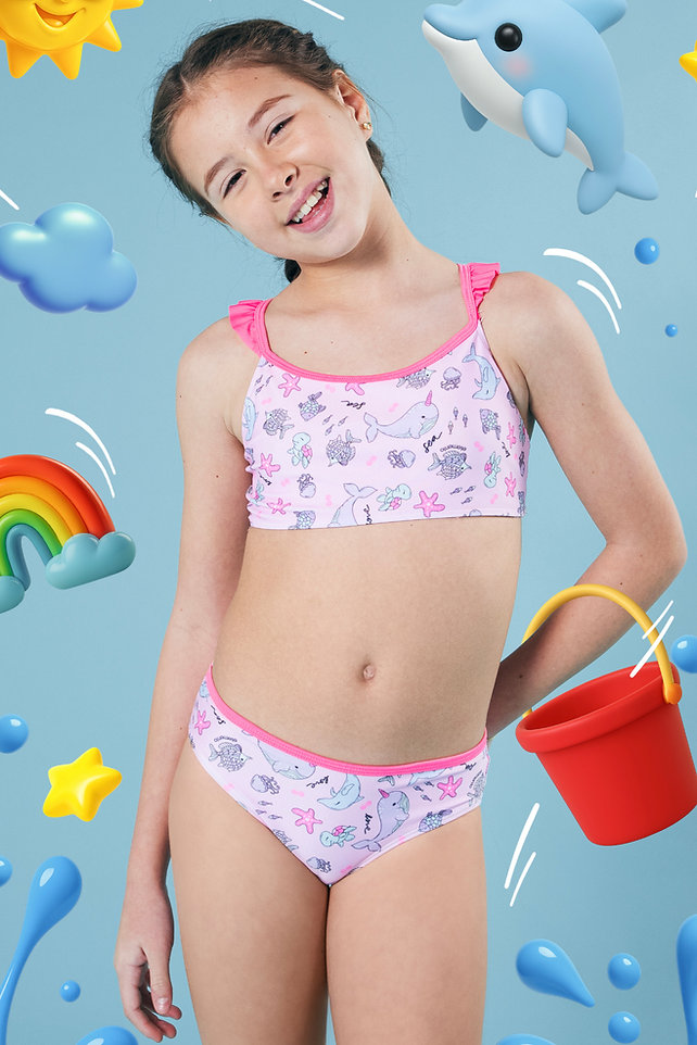 [ELE2614] OFF - 15% !! VER. MALLA BIKINI ESTAMPADA CON BRETELES LISOS (4)