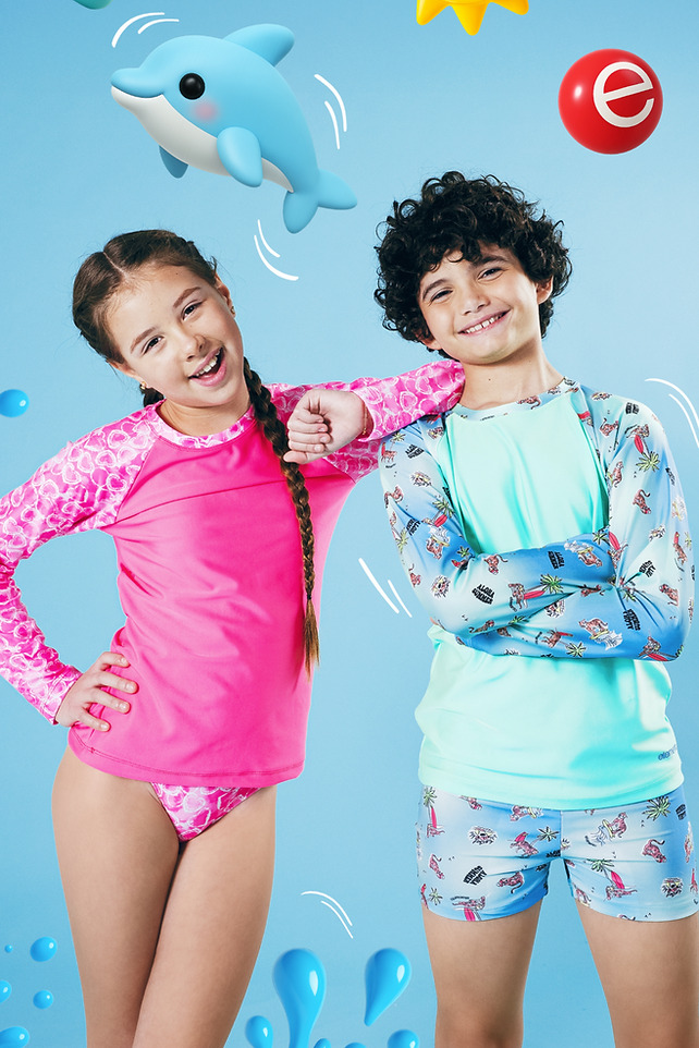 [ELE2668] OFF - 15% !! VER. CAMISETA UV LISA CON MANGAS ESTAMPADAS (4)