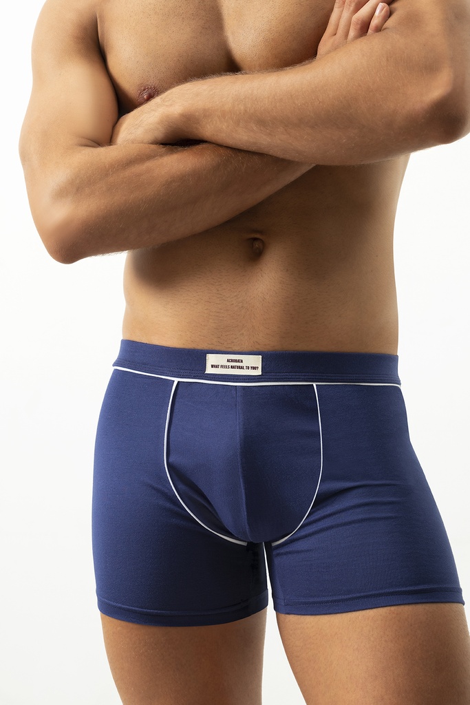 [ACB5131] BOXER DE ALGODÓN Y LYCRA COMBINADO (S, GREY)