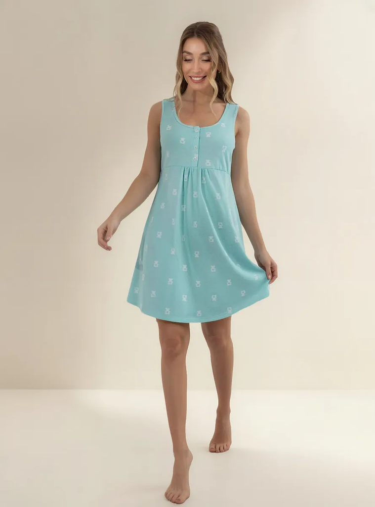 [LEN26842/E] VER. CAMISON MATERNAL  CON MAÑANITA (5, ROSA)