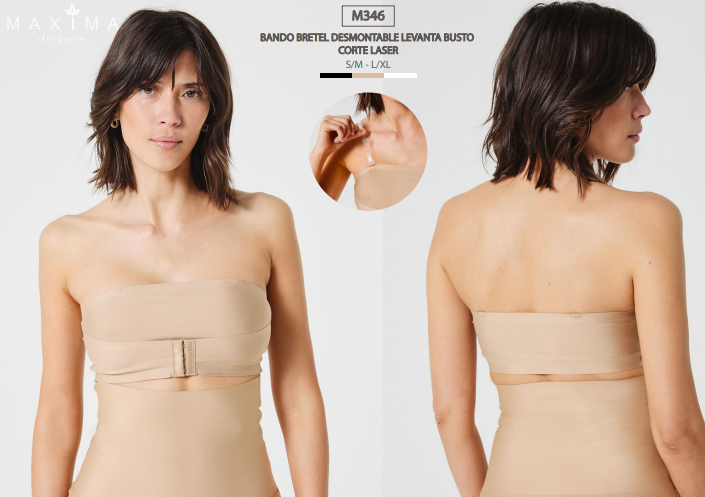 [MXM346] CORPIÑO BANDO LEVANTA BUSTO CORTE LASER (S/M)