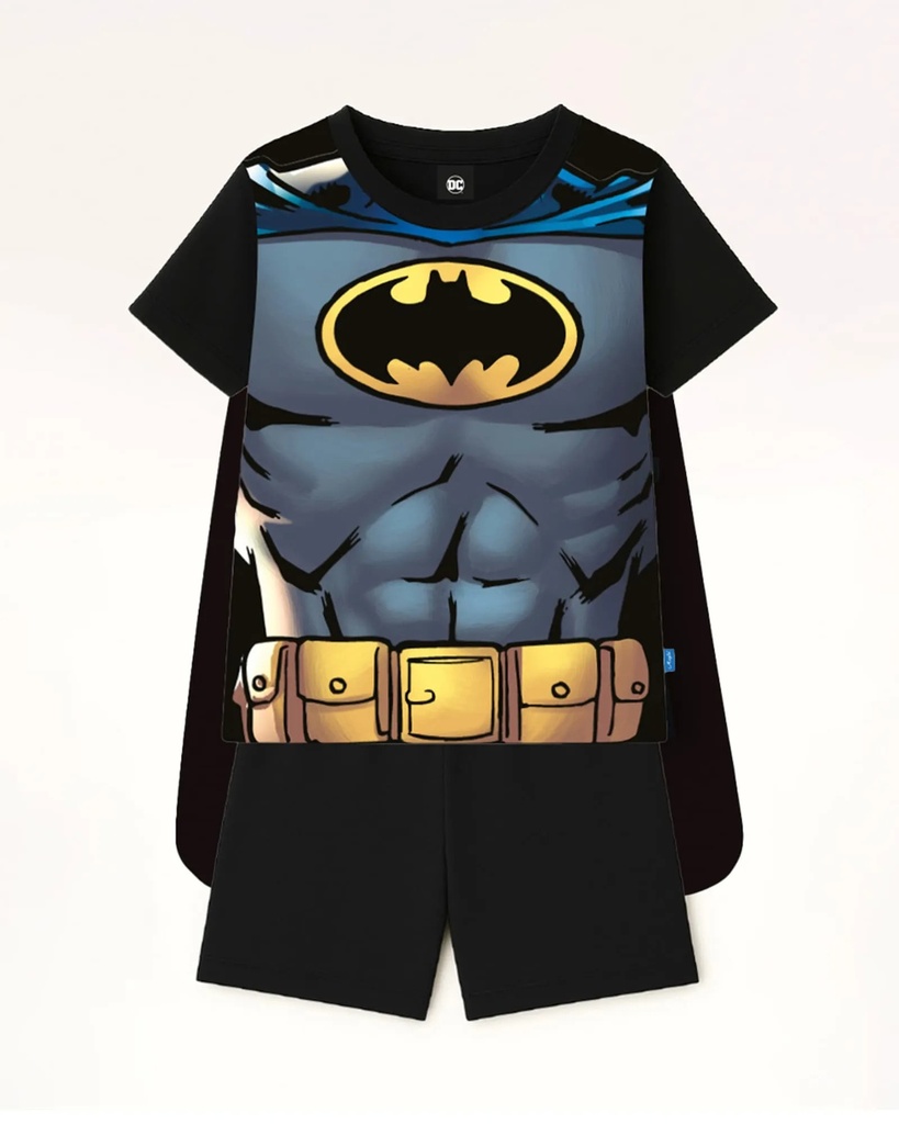 VER. PIJAMA DISFRAZ "BATMAN" CON CAPA DESMONTABLE