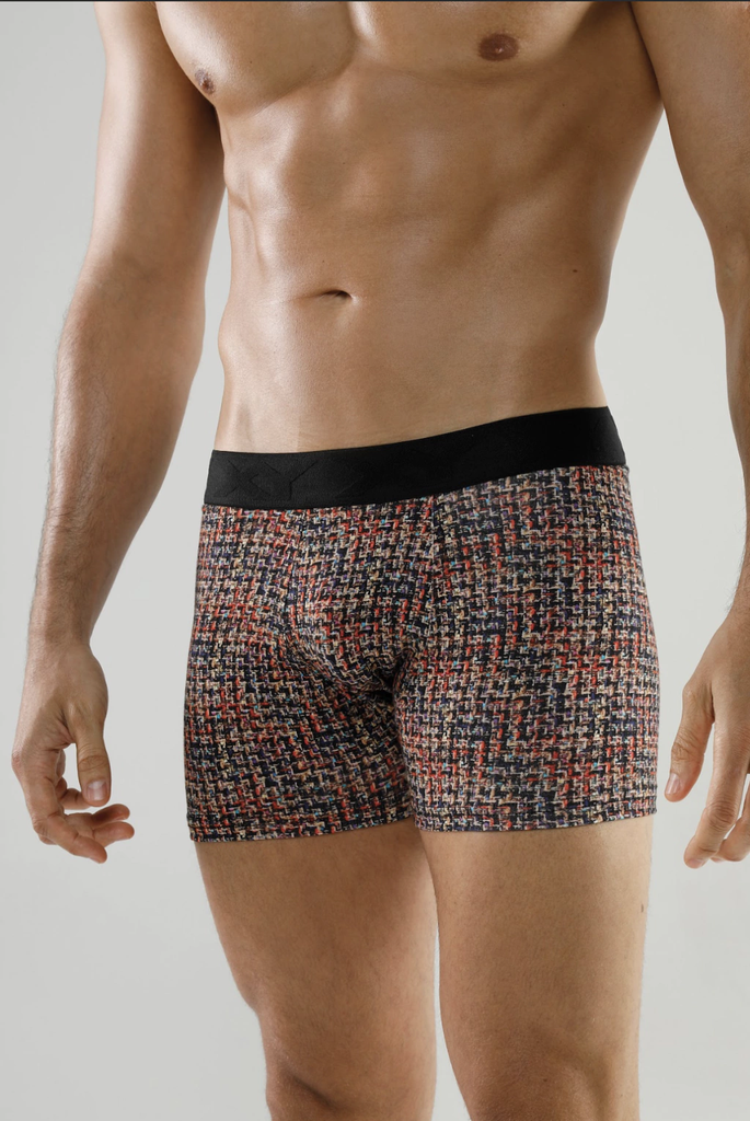 BOXER DE ALGODON Y LYCRA ESTAMPADO "WEAVE" (S)