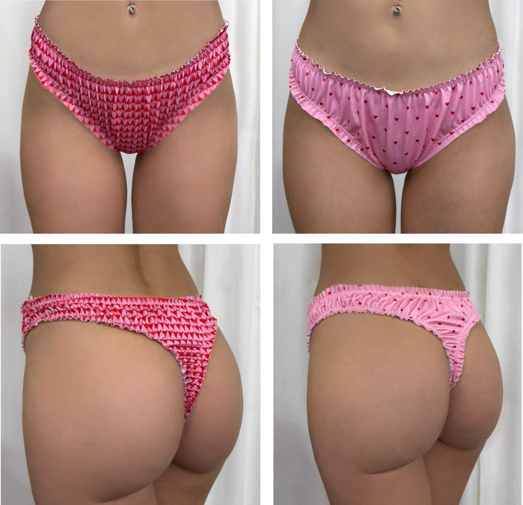 [TRE937] PACK X 2 COLALES FRUFRU ESTAMPADAS SAN VALENTIN (2)