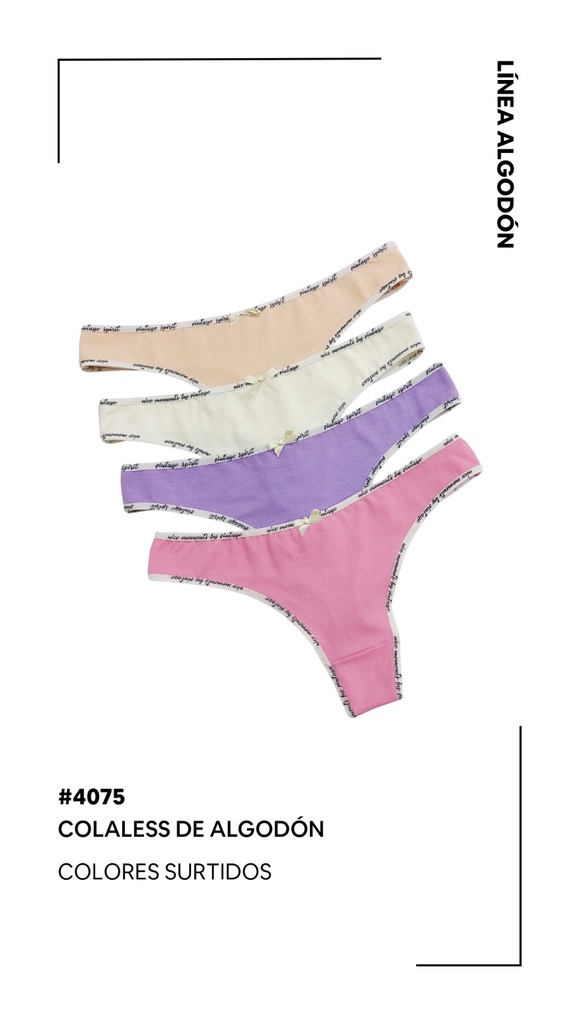 [VTG4075] PACK X3 COLALES ALG. ELASTICO PERSONALIZADO