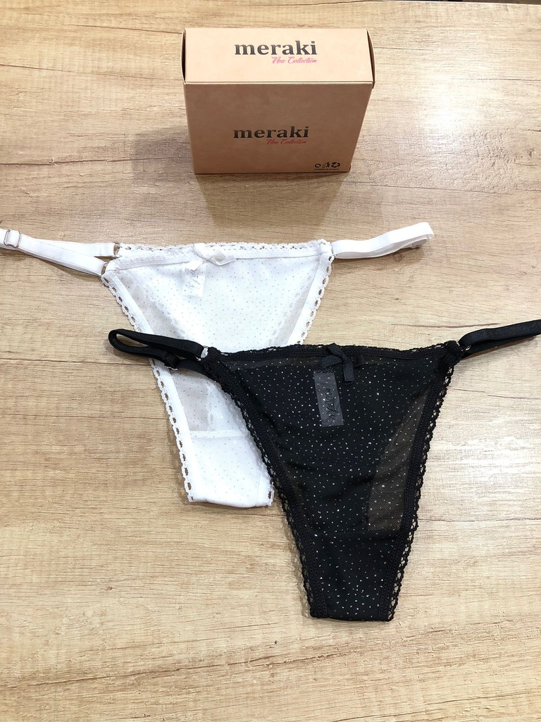 [MER4445] PACK X2 COLALES REGULABLE DE ALGODÓN Y LYCRA CON BRILLOS
