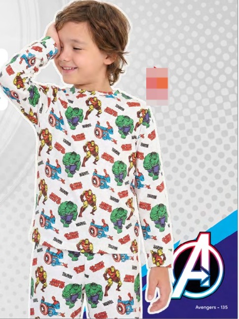 [DIS80869] DESCUENTO 10% LIQUIDACION DE TEMPORADA! INV. PIJAMA GAMUZADO SUBLIMADO "AVENGERS" (2, CELESTE)
