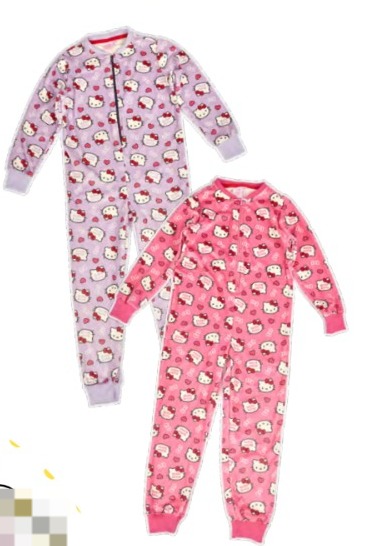 [DIS84011] DESCUENTO 10% LIQUIDACION DE TEMPORADA! INV. PIJAMA ENTERITO DE PLUSH SUBLIMADO "HELLO KITTY" (6, LILA)
