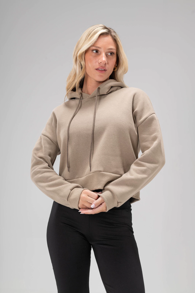 INV. HOODIE CROP DE FRISA (1, NEGRO)