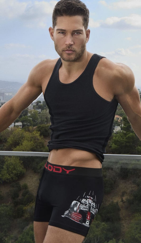 [LM990] PACK X2 BOXERS DE ALGODÓN Y LYCRA CON ESTAMPA LOCALIZADA "F1" (S)