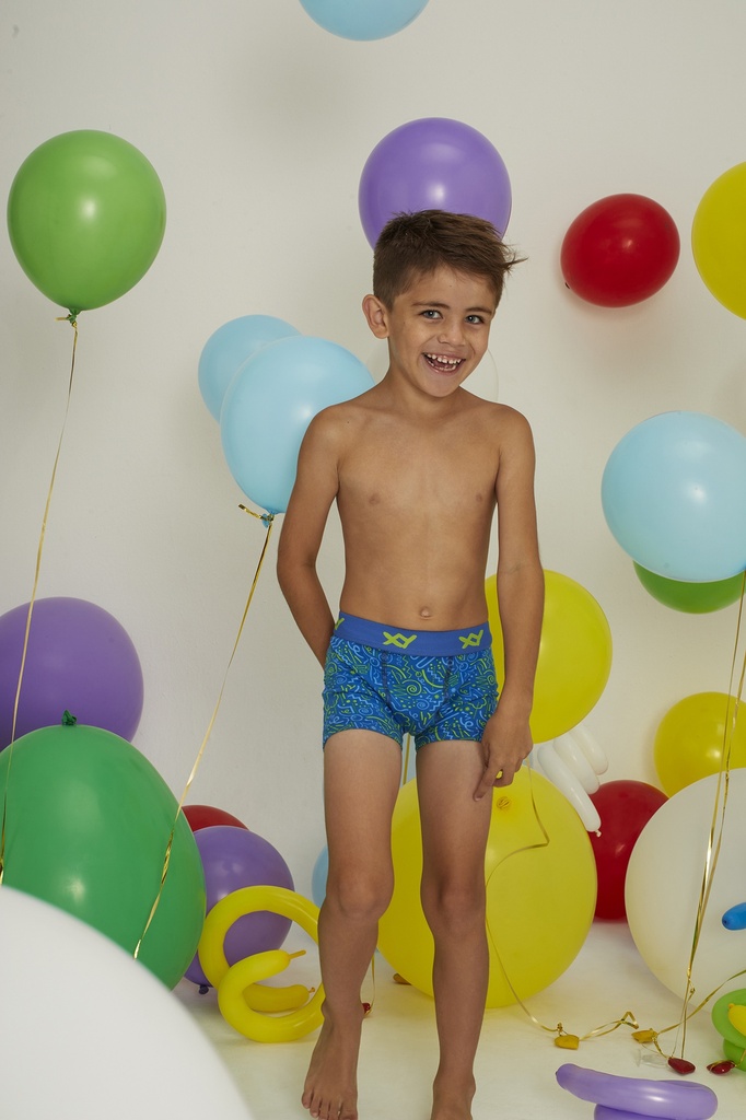 [XY1016] Bóxer niño algodón-lycra estampado "GARABATO" (2)