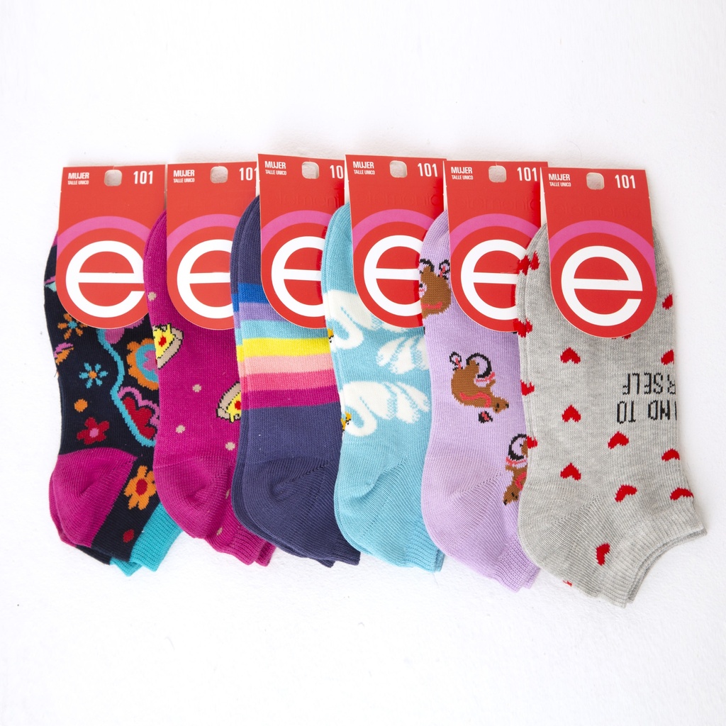 [ELE101] SOQUETE DAMA (ESTAMPADO)