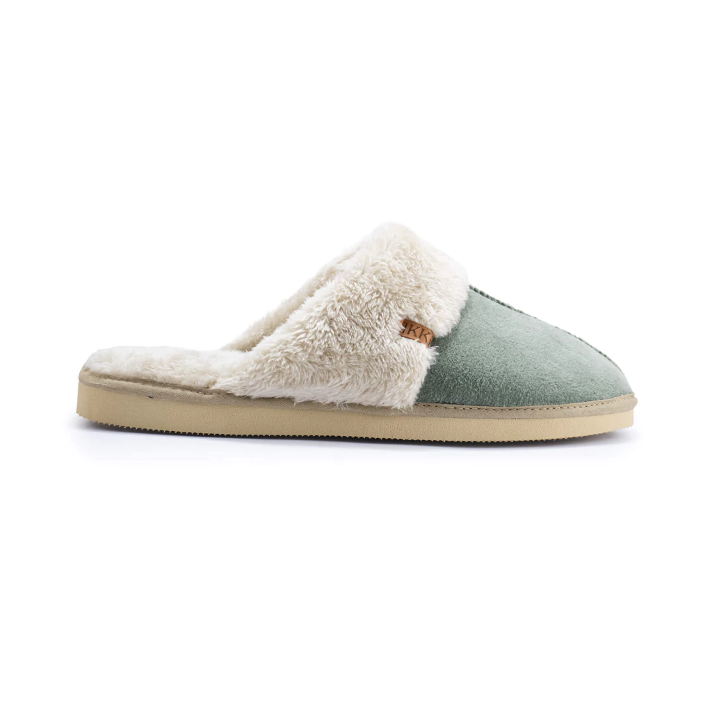 [IKKI243] DESCUENTO 10% LIQUIDACION DE TEMPORADA! IINV. PANTUFLA HOMBRE DE PLUSH CON VIVO Y PLANTILLA DE CORDERITO apta para lavar en lavarropas (45/46, AZUL)