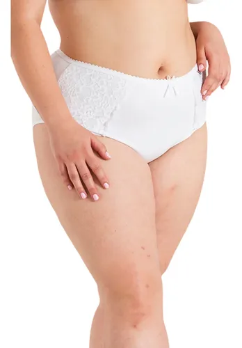 [ALIS766] BOMBACHA ESPECIAL MODELADORA DE ALGODÓN Y LYCRA CON PUNTILLA (BLANCO)