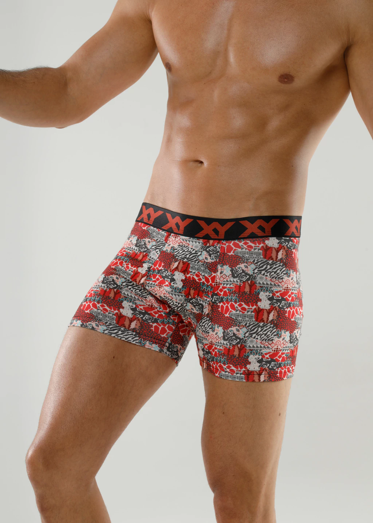 BOXER DE ALGODÓN Y LYCRA ESTAMPADO "PATCH" (S)
