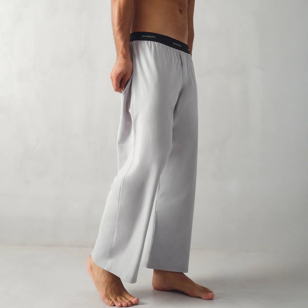 PANTALON PIJAMERO HOMBRE DE ALGODON (S, GREY)