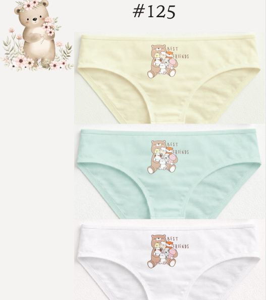 PACK X3 BOMBACHA DE NENA DE ALGODÓN Y LYCRA CON ESTAMPA LOCALIZADA (4)
