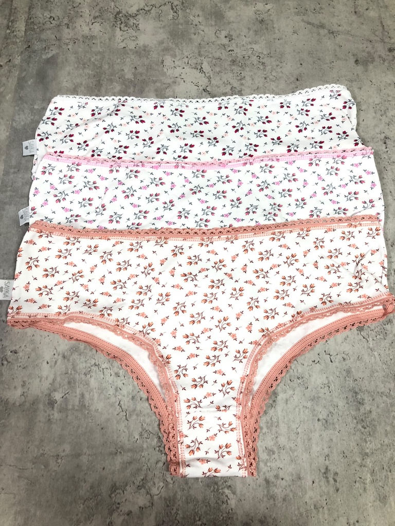 [SAY10212] PACK X3 CULOTTE CLASICO DE ALGODÓN Y LYCRA ESTAMPADA