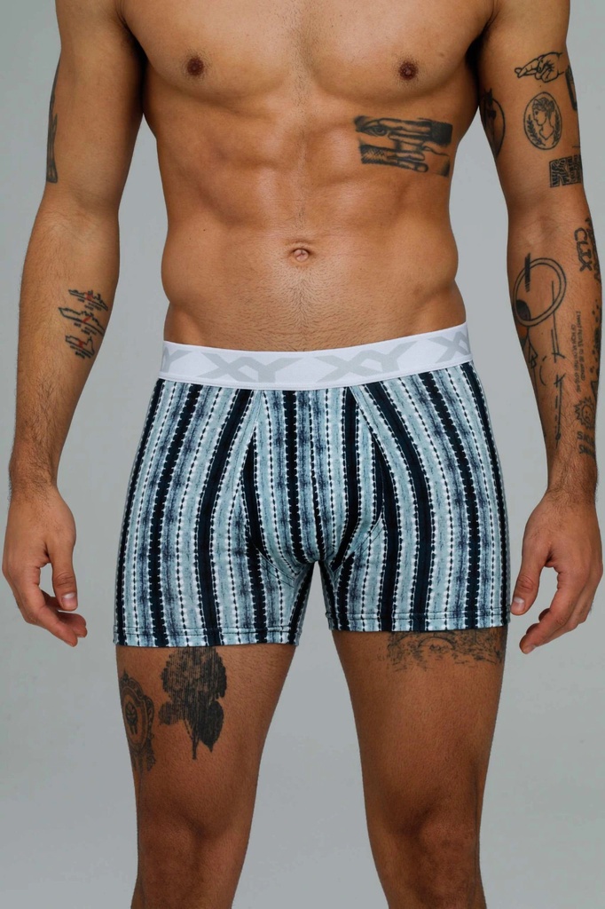BOXER DE ALGODÓN Y LYCRA ESTAMPADO "ACID WASH"