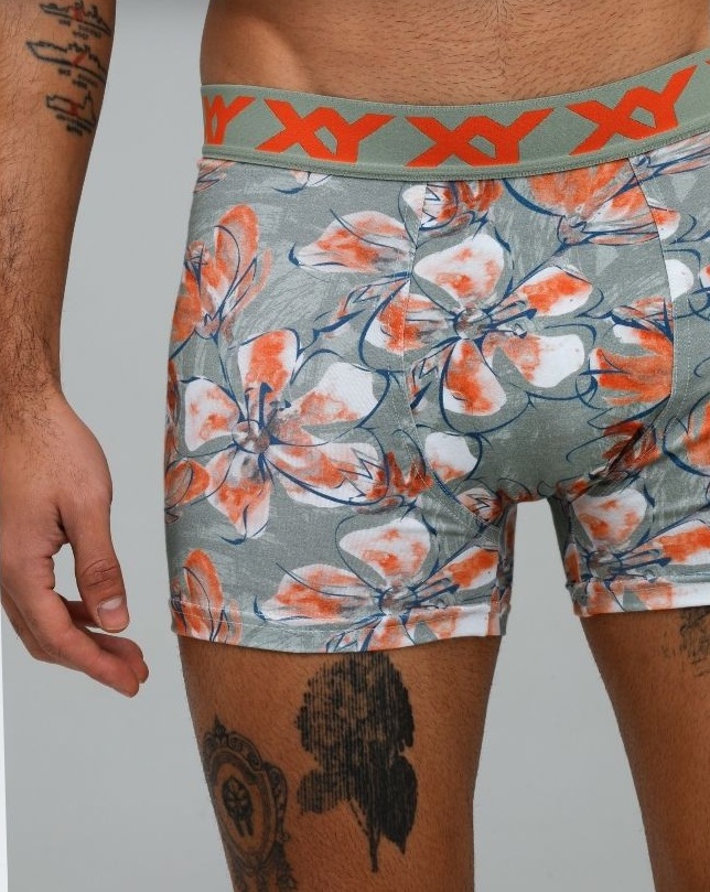[XY1465] BOXER DE ALGODÓN Y LYCRA ESTAMPADO "MAGNOLIA" (S)