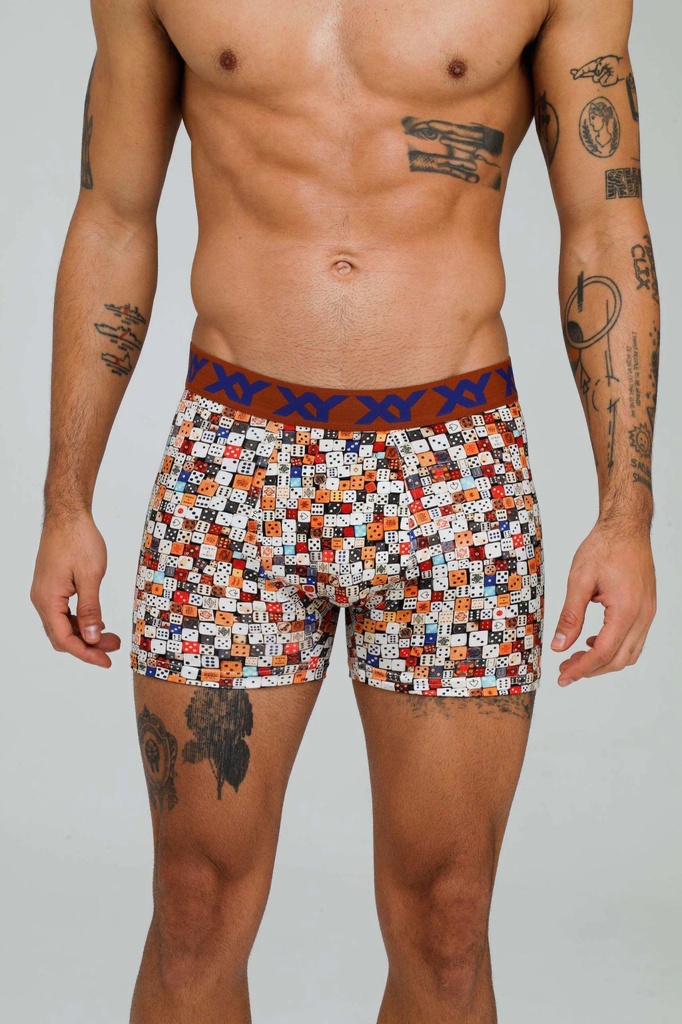 [XY1467] BOXER DE ALGODÓN Y LYCRA ESTAMPADO "LAS VEGAS" (S)