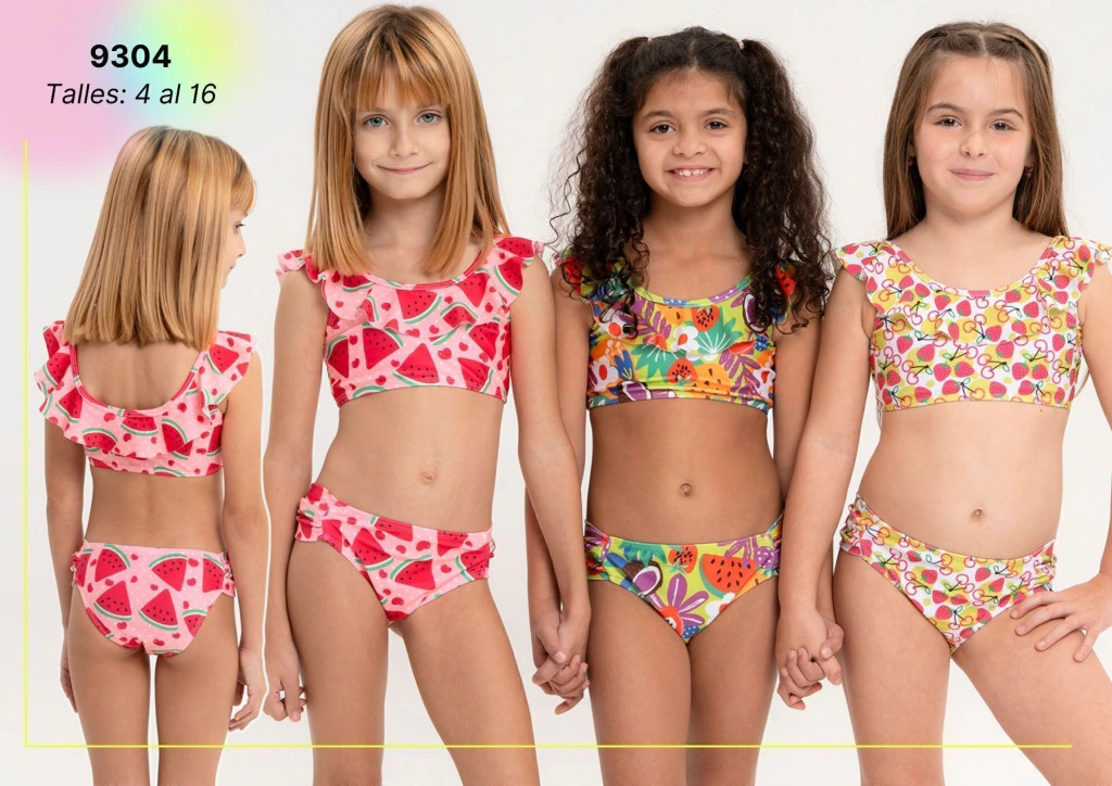 [VYO9304] VER. MALLA BIKINI NENA CON VOLADOS "ESTAMPADAS" (4)