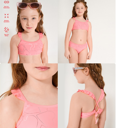 [ELE2710] VER. MALLA BIKINI NENA CON BRILLOS Y BRETELES CON VOLADOS "CORAZONES" (4)
