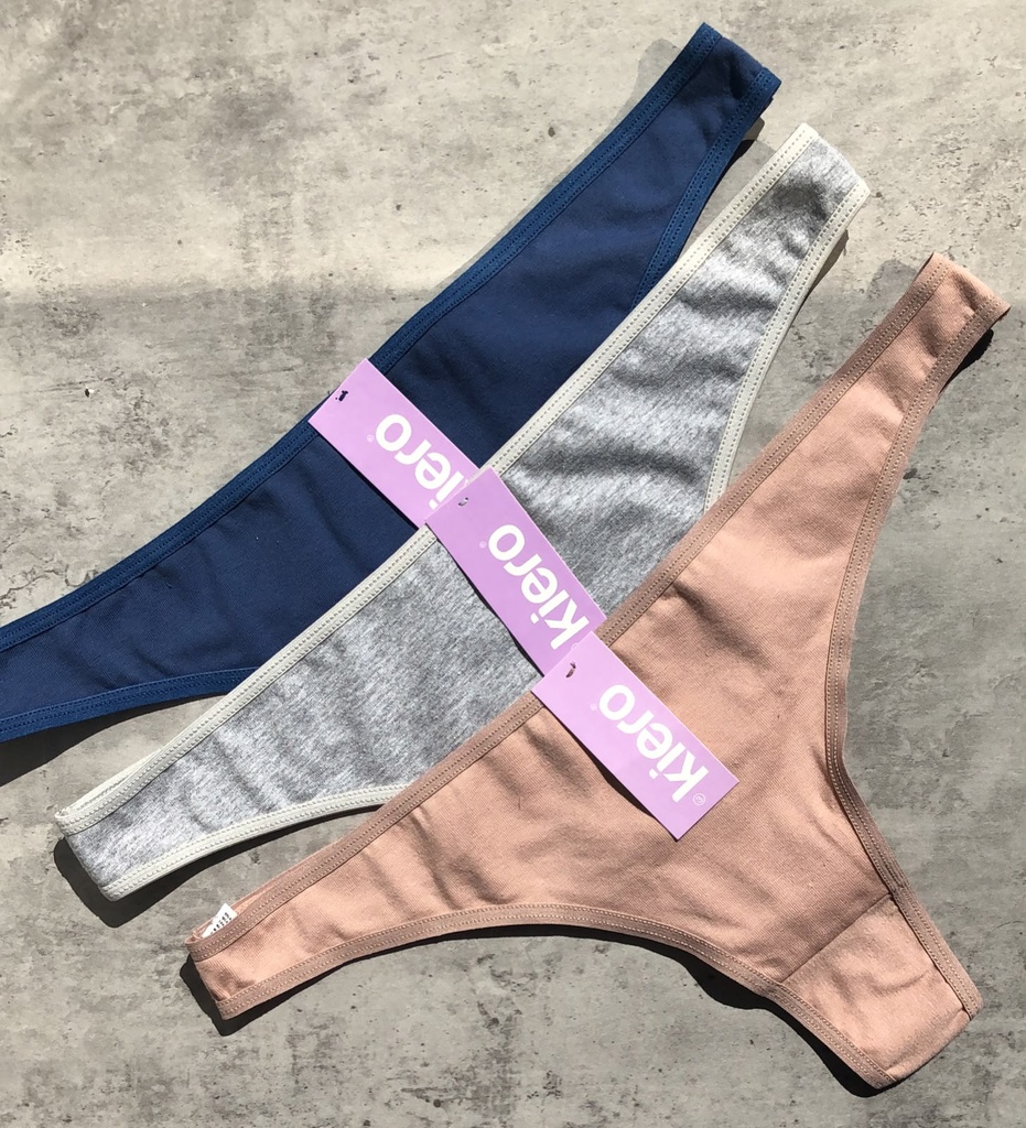 [KIE10251] PACK X3 COLALES DE ALGODÓN Y LYCRA LISAS (3)