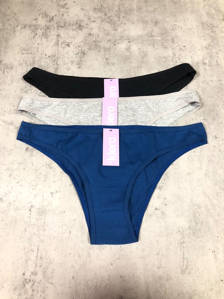 [KIE10252] PACK X3 VEDETINA DE ALGODÓN Y LYCRA LISAS (3)