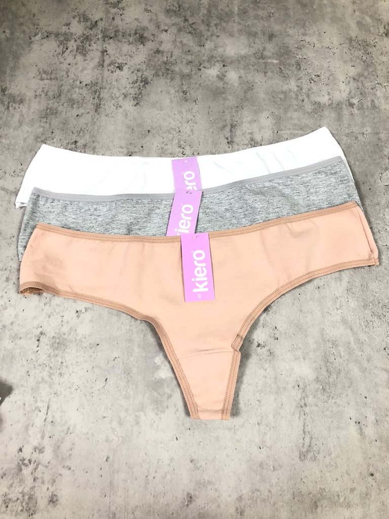 [KIE10257] PACK X3 CULOTELESS DE ALGODÓN Y LYCRA LISAS (3)