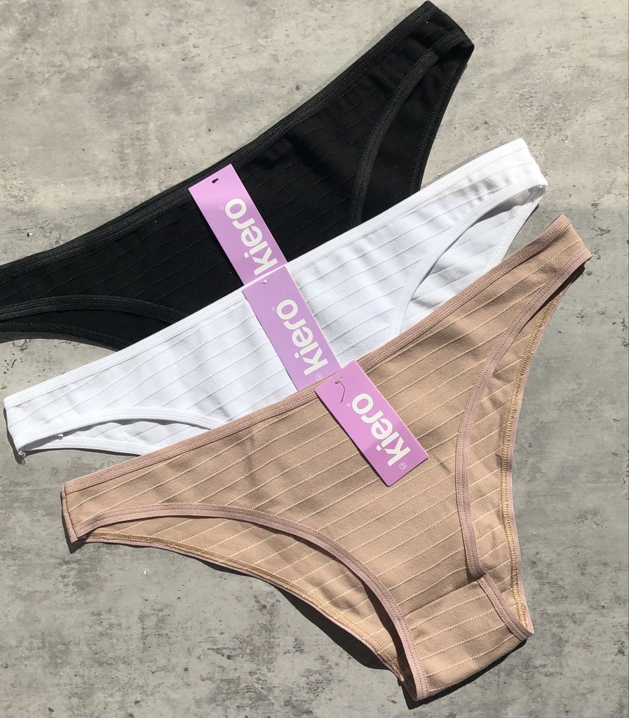 [KIE2172] PACK X3 VEDETINA DE ALGODÓN Y LYCRA FANTASIA A RAYAS (3)