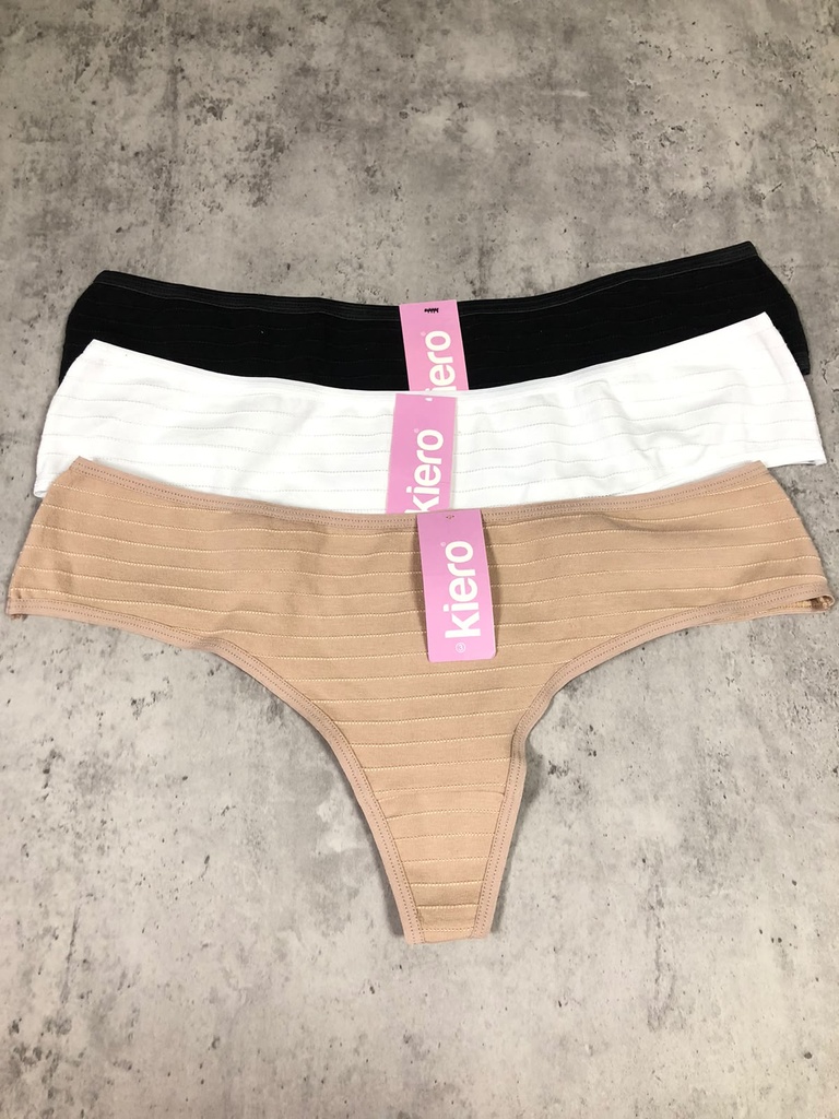 [KIE2177] PACK X3 CULOTELESS DE ALGODÓN Y LYCRA DE ALGODÓN A RAYAS (3)